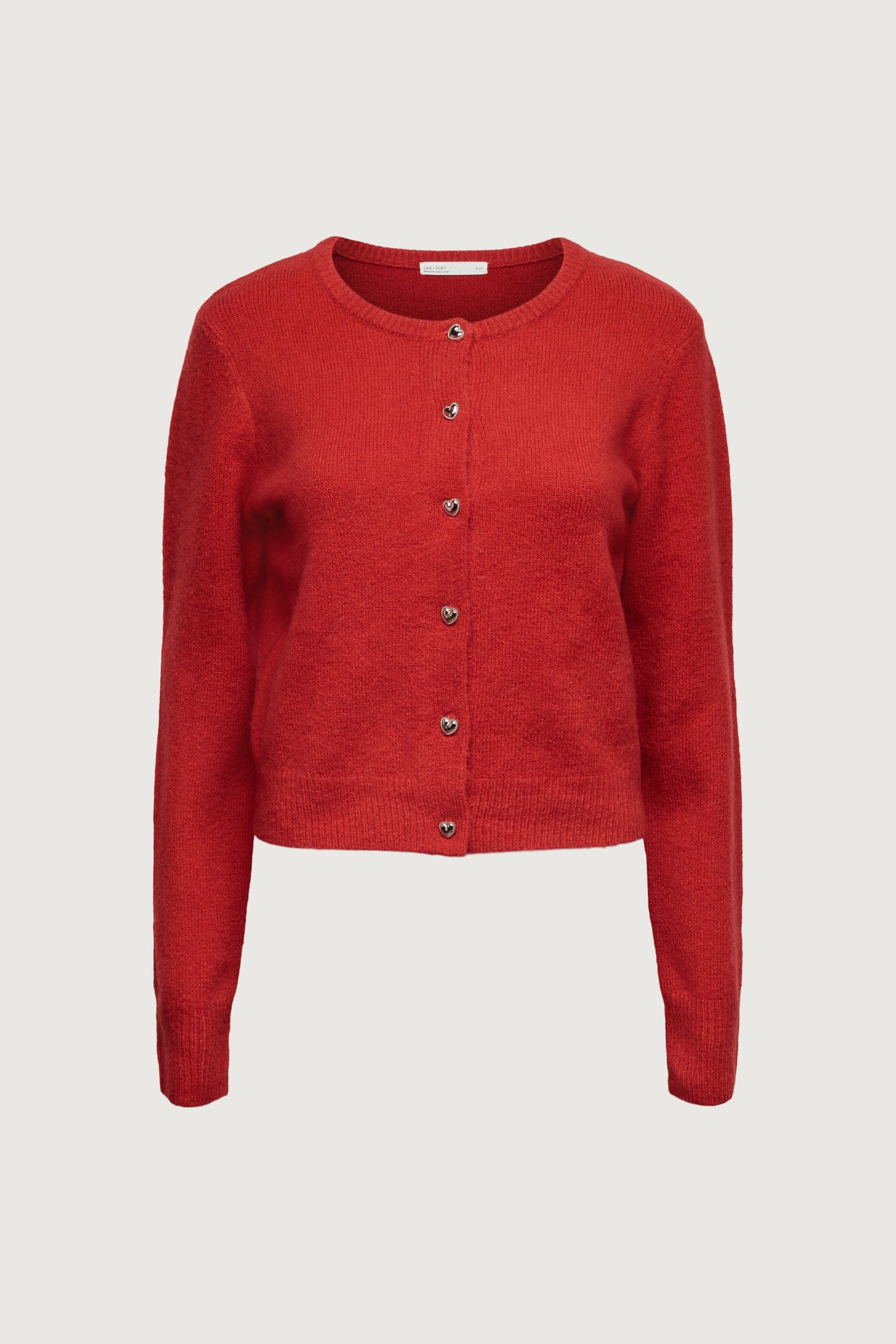 HEART BUTTON FRONT CARDIGAN