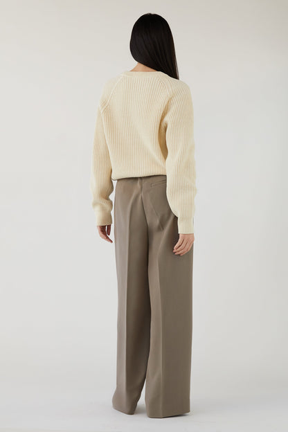 CHUNKY KNIT BUTTON UP CARDIGAN