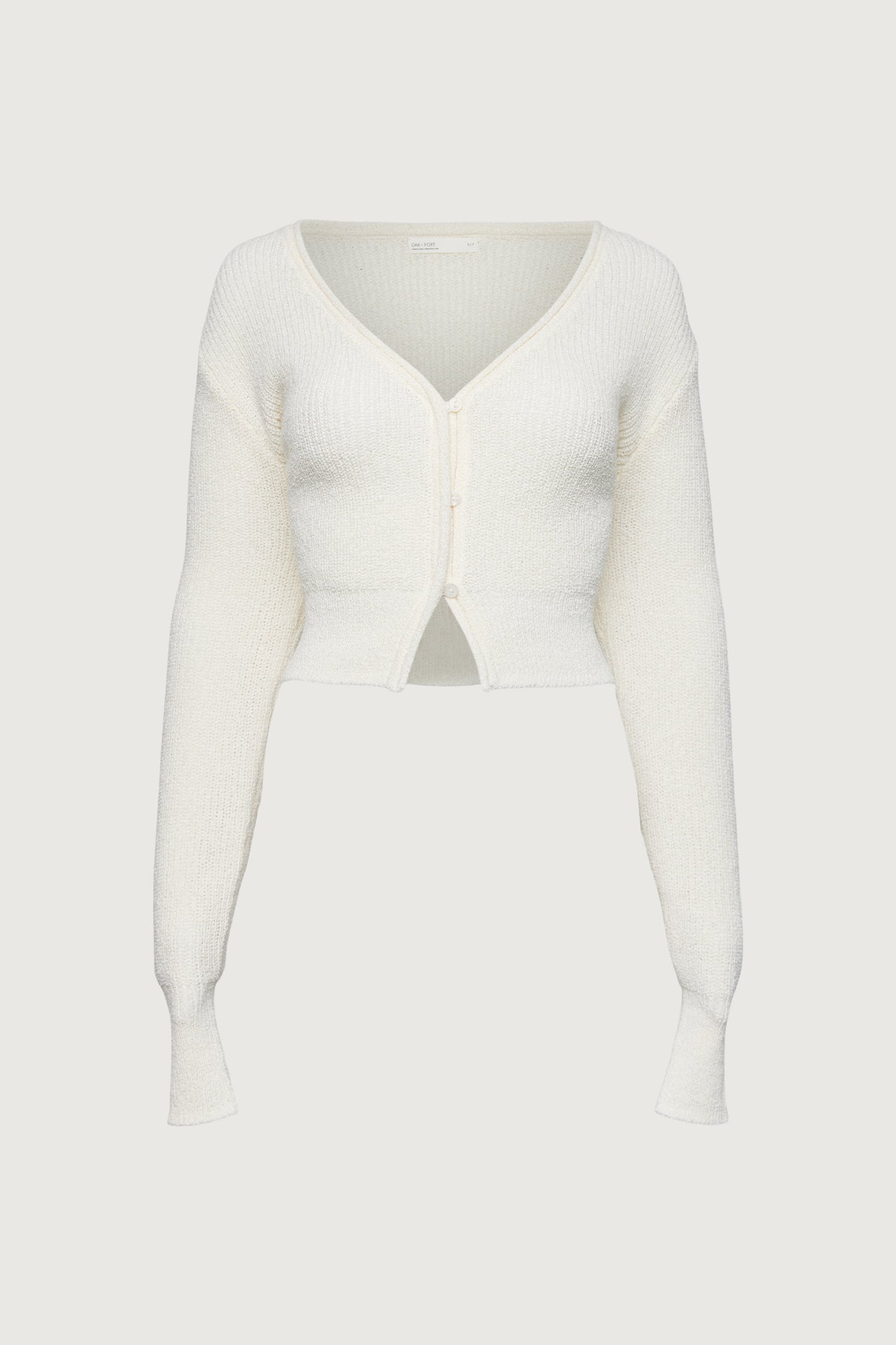 CROPPED LIGHTWEIGHT BUTTON FRONT CARDIGAN