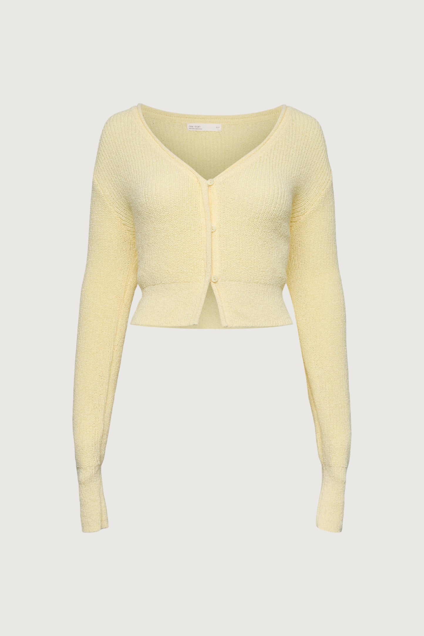 CROPPED LIGHTWEIGHT BUTTON FRONT CARDIGAN