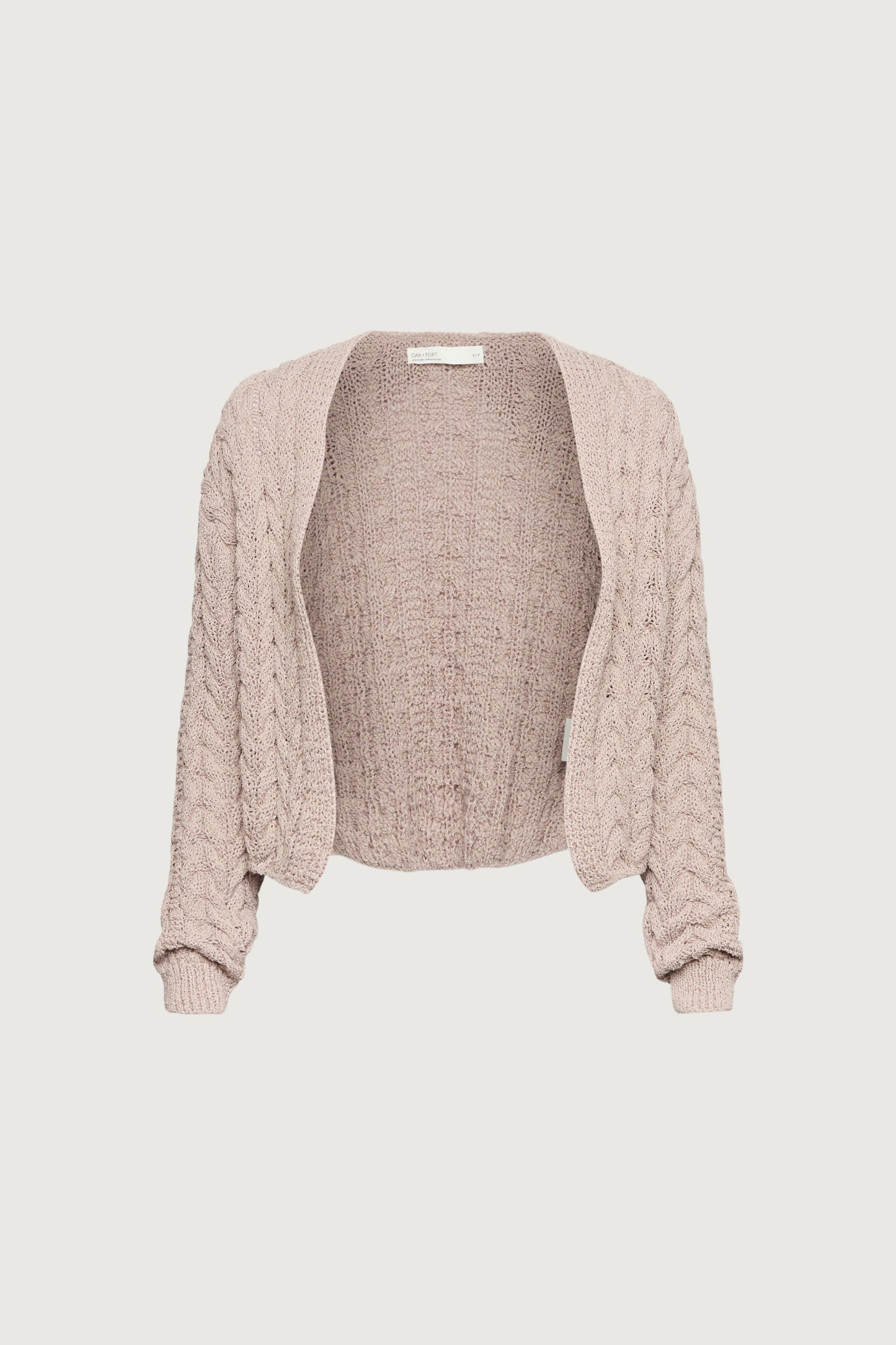 CABLE KNIT LONG-SLEEVE CARDIGAN
