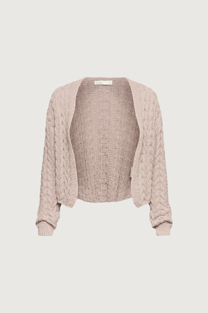 CABLE KNIT LONG-SLEEVE CARDIGAN