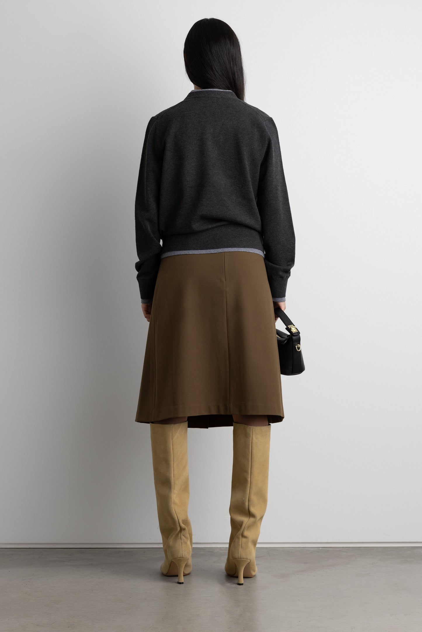 LAYERED EFFECT BUTTON FRONT CARDIGAN