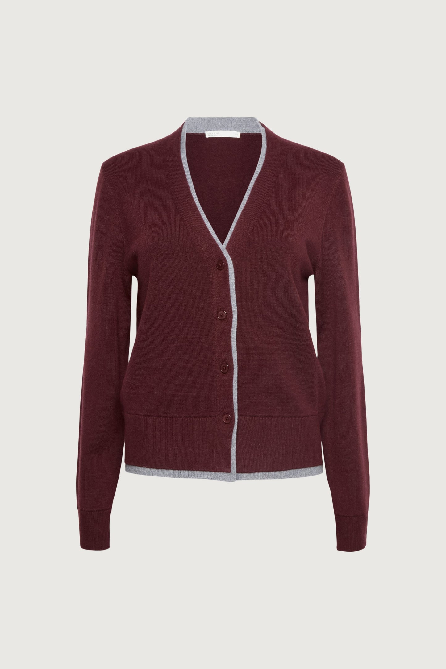 LAYERED EFFECT BUTTON FRONT CARDIGAN