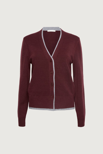 LAYERED EFFECT BUTTON FRONT CARDIGAN