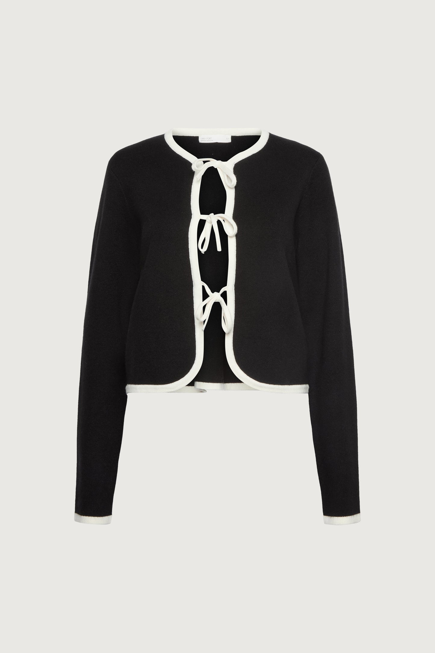 CONTRAST TRIM OPEN FRONT SWEATER