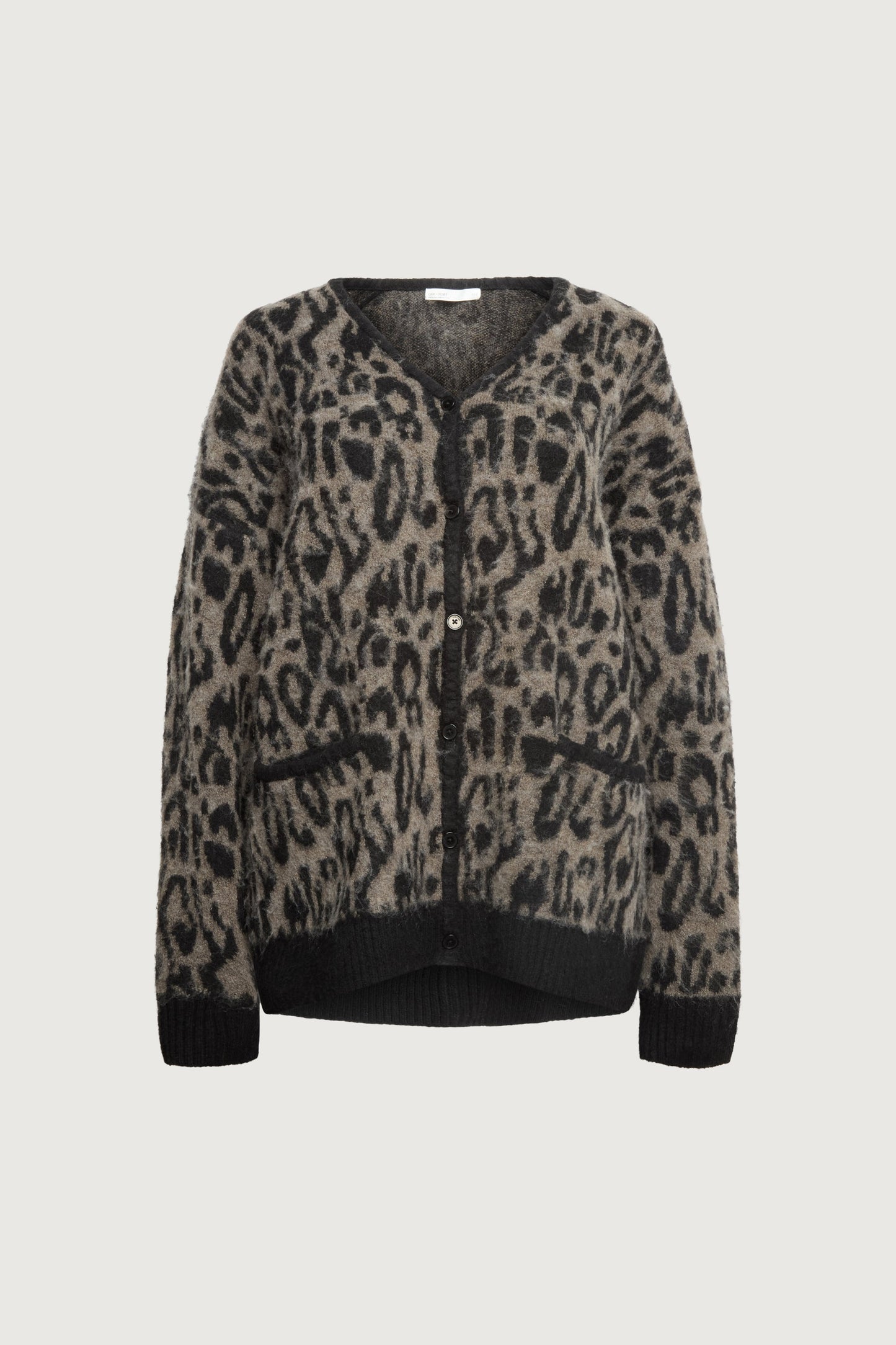 BRUSHED LEOPARD CARDIGAN