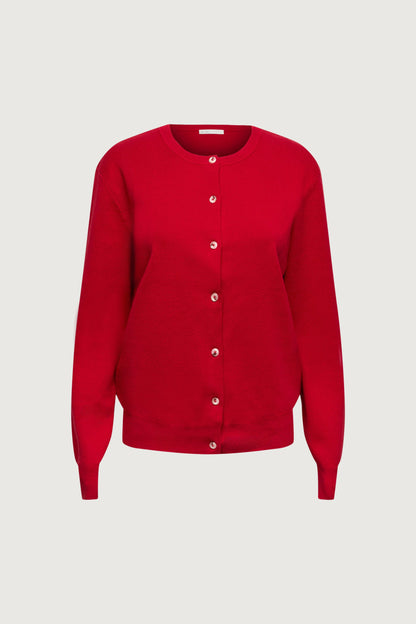 RELAXED FIT BUTTON FRONT CARDIGAN