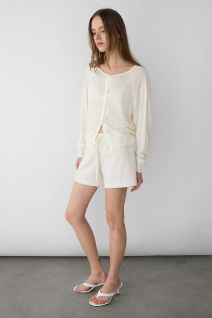 LINEN BLEND CARDIGAN