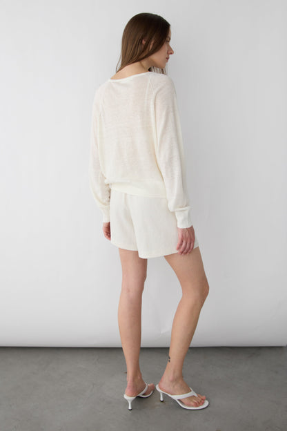 LINEN BLEND CARDIGAN
