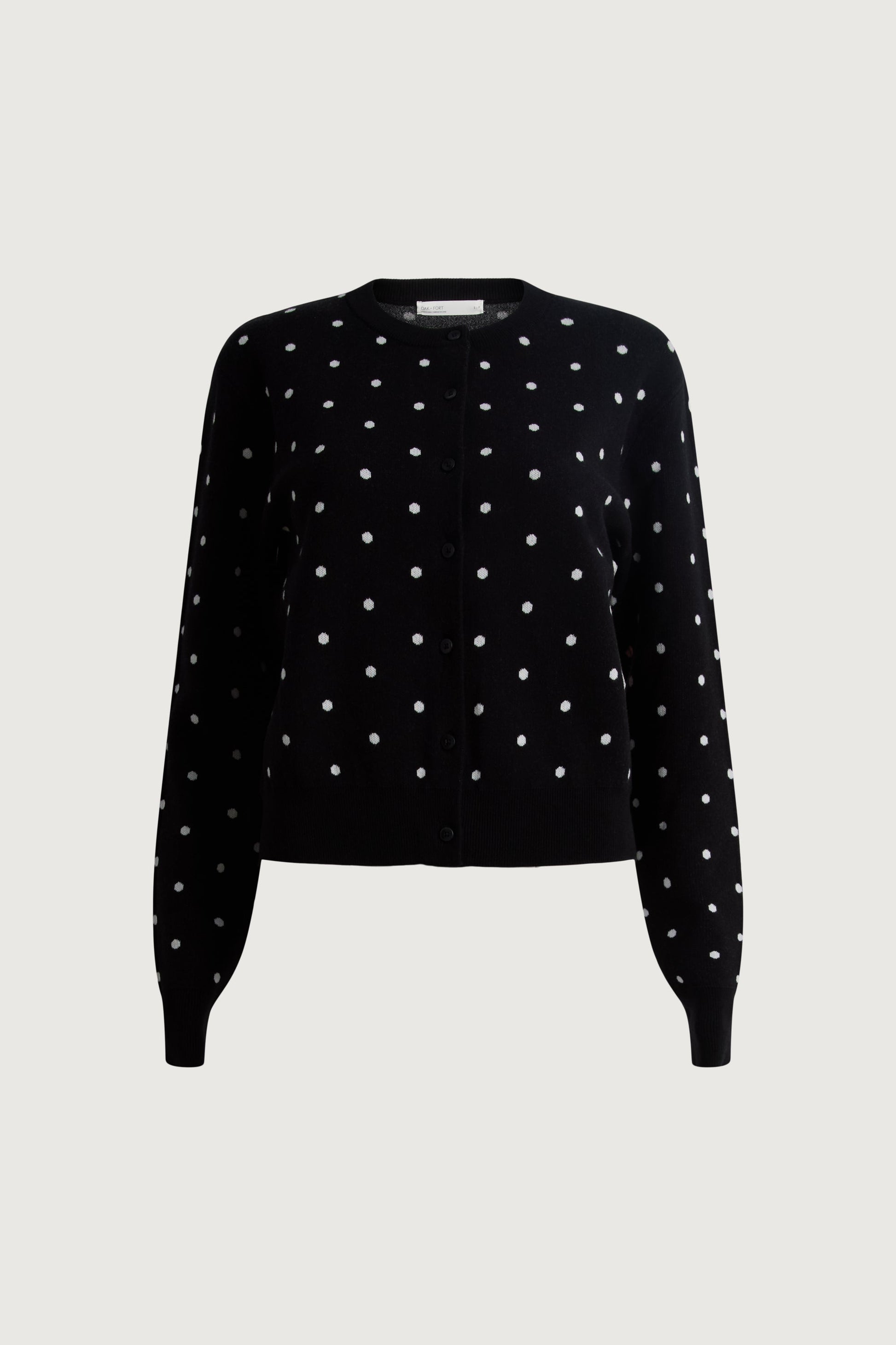 POLKA DOT BUTTON UP CARDIGAN