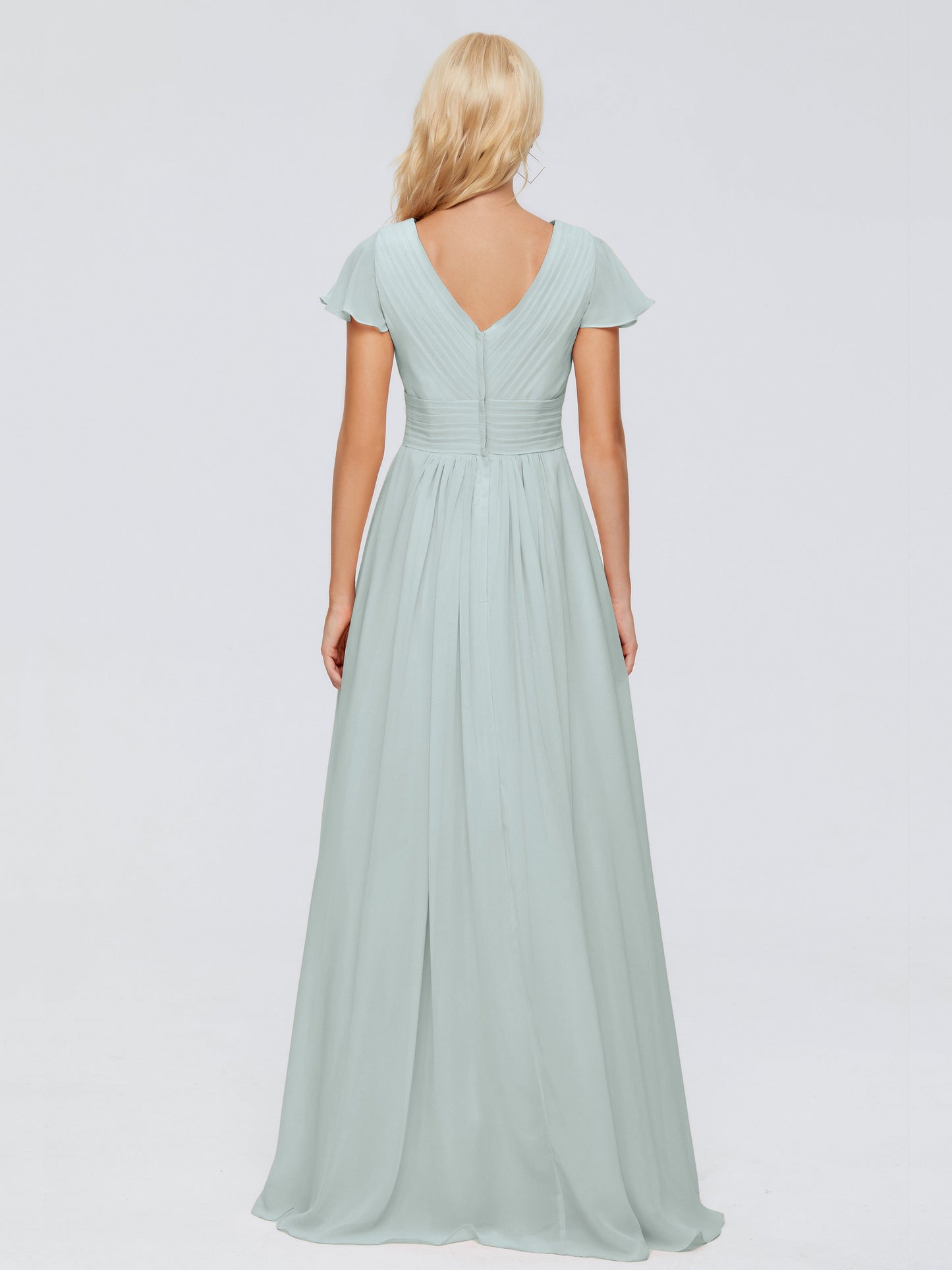 Charlie A-line V Neck Chiffon Bridesmaid Dresses