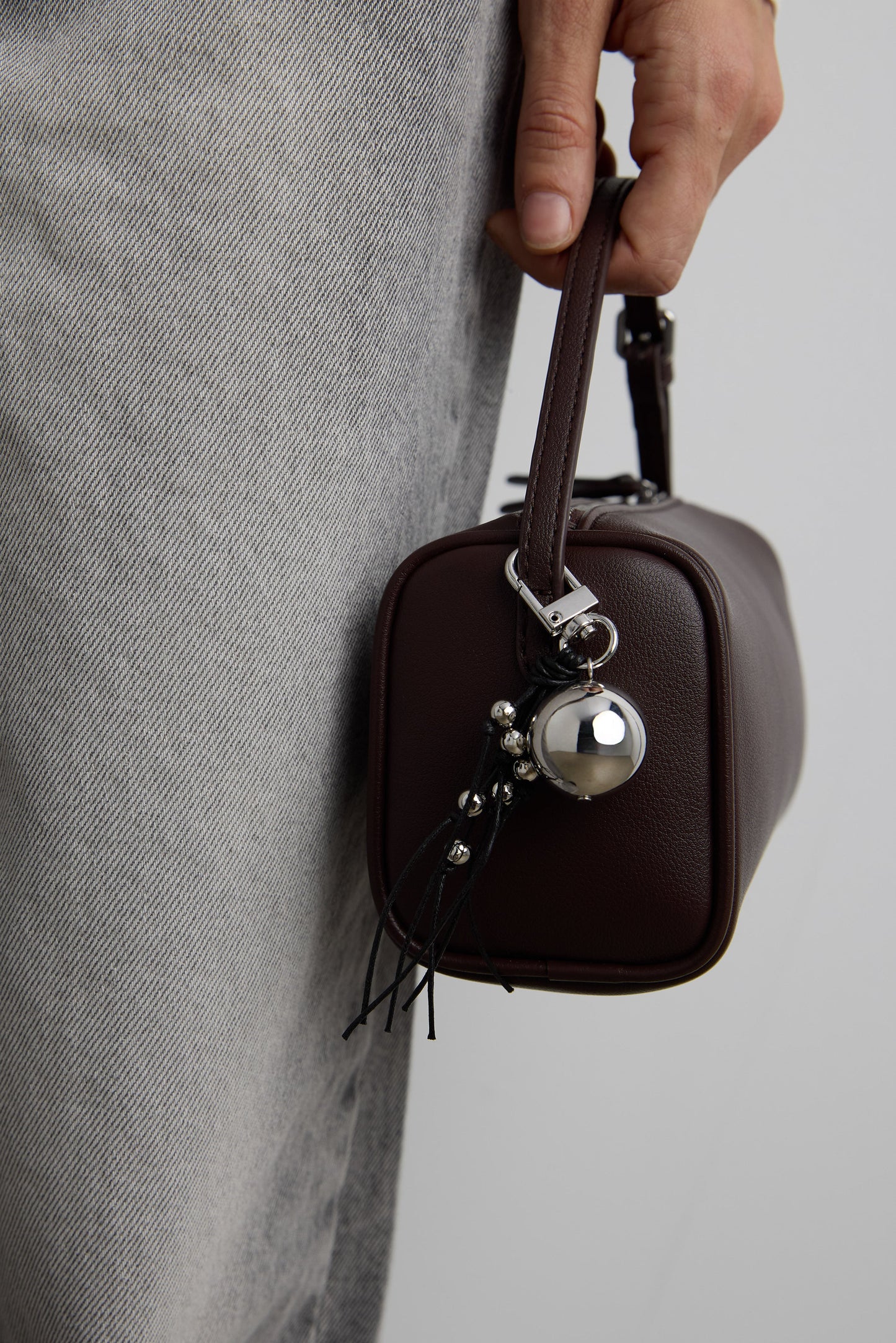 METALLIC SPHERE BAG CHARM