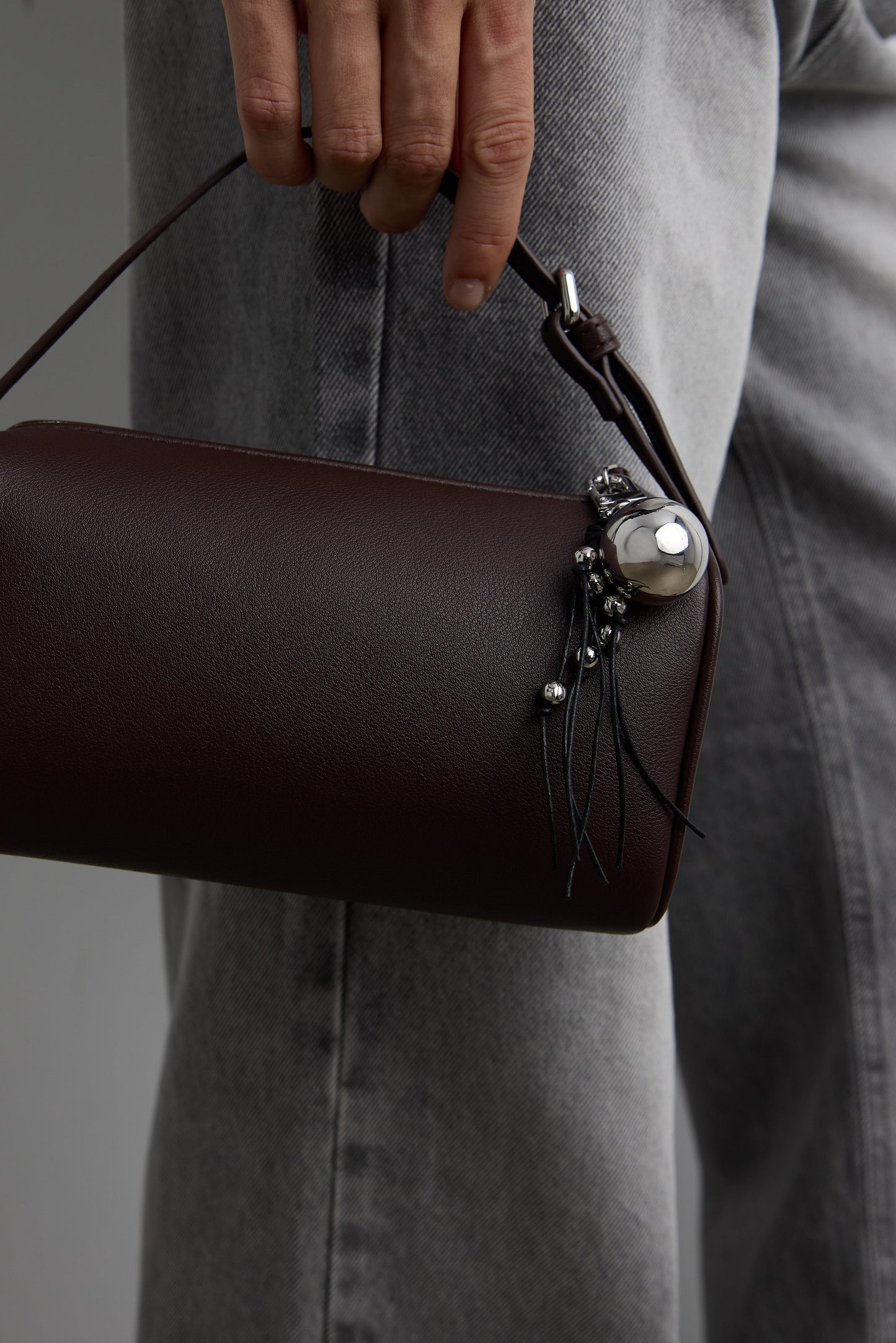 METALLIC SPHERE BAG CHARM
