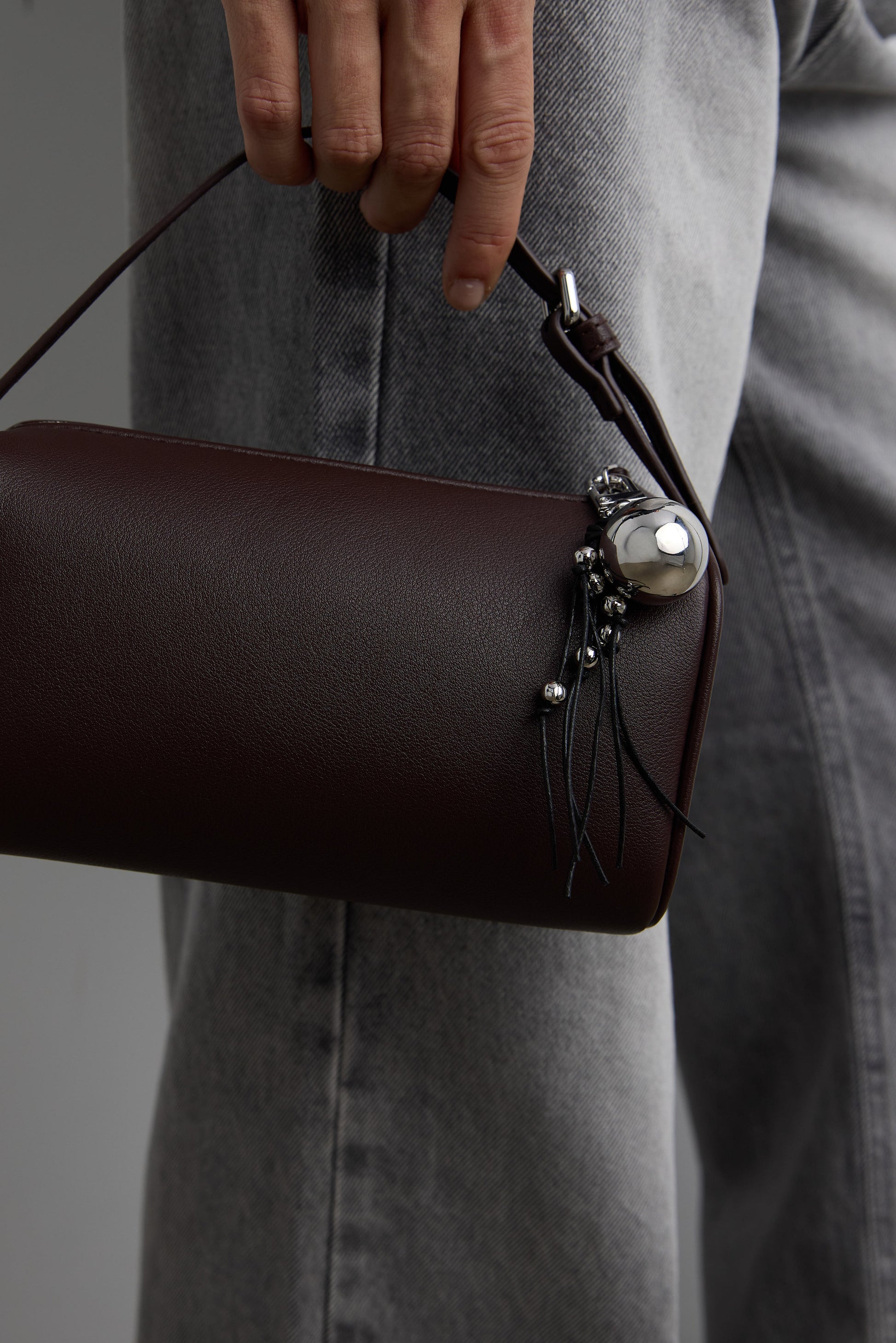 METALLIC SPHERE BAG CHARM
