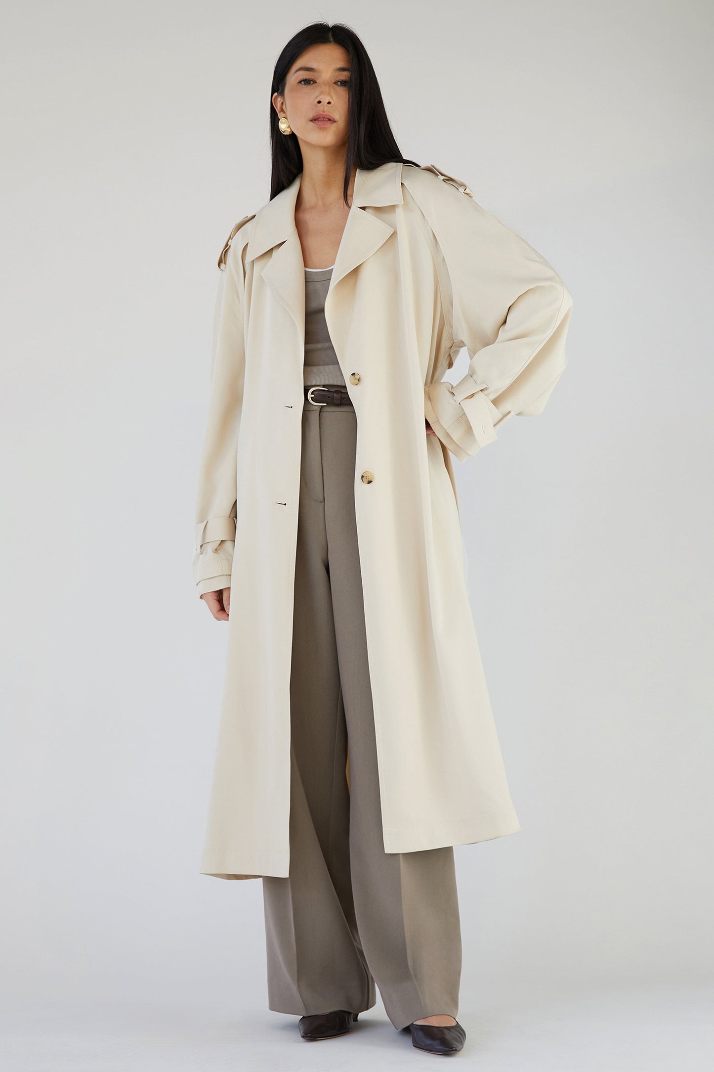FLOWY TRENCH COAT