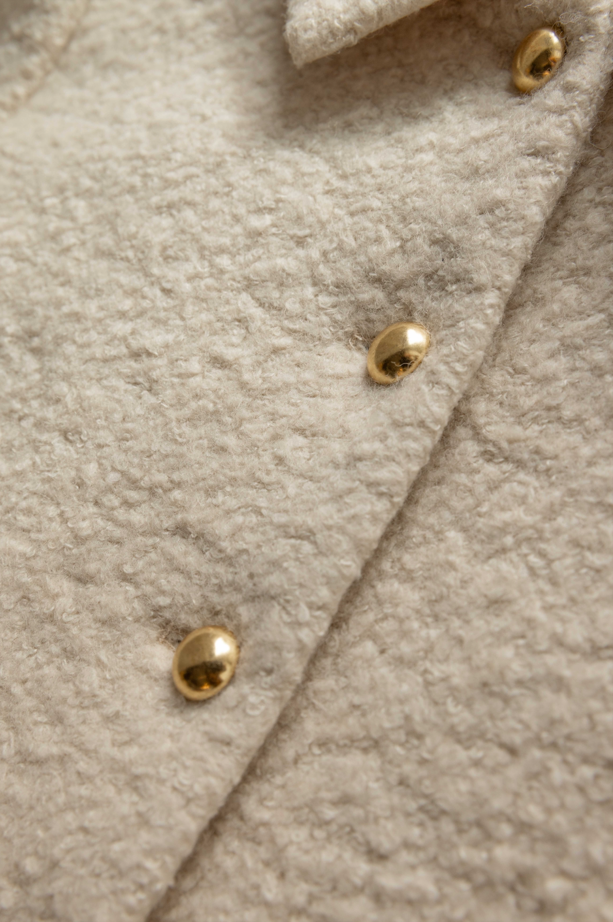 BOUCLE WOOL BLEND COLLARED JACKET