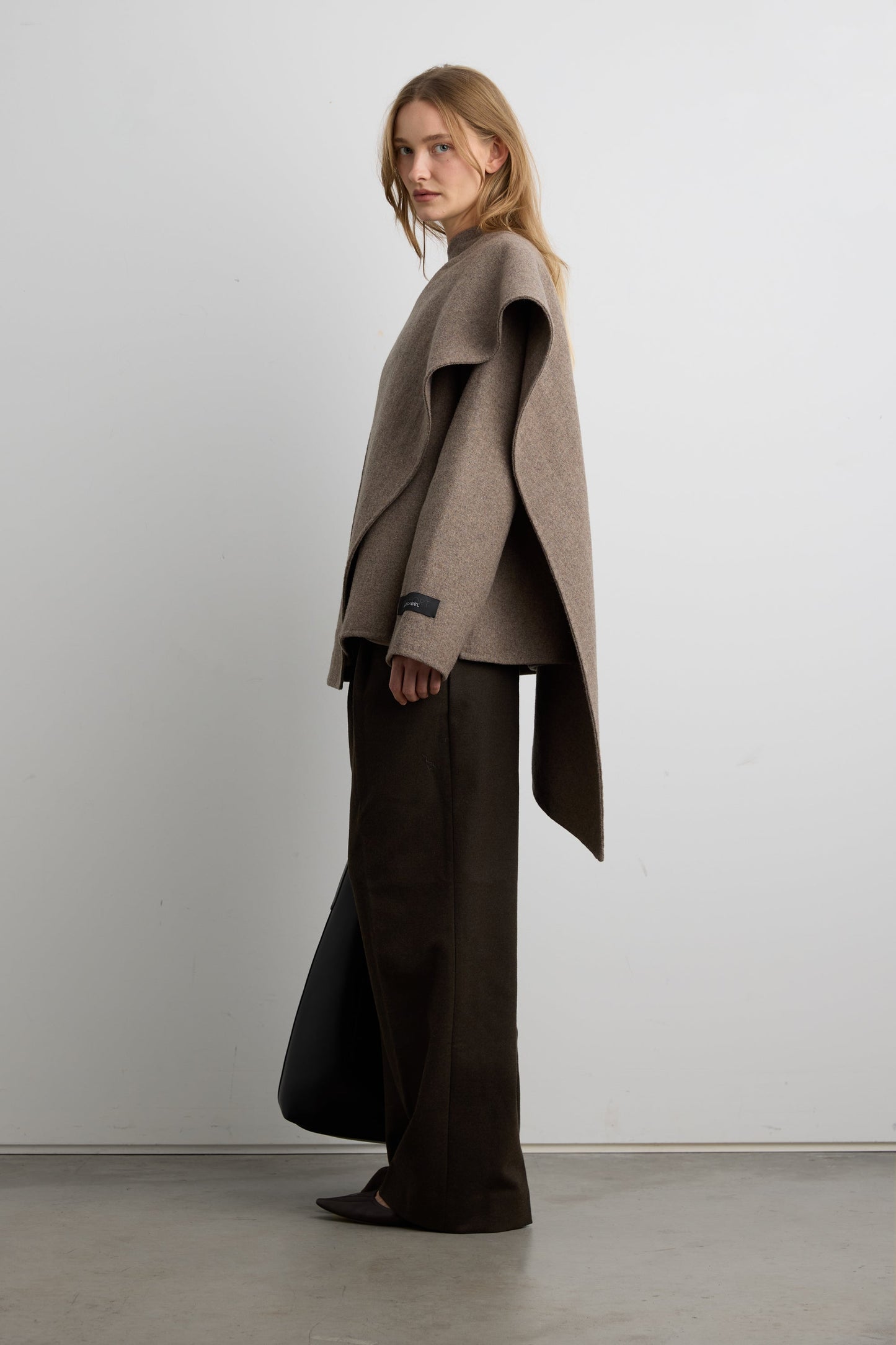 WOOL CASHMERE SCARF COAT