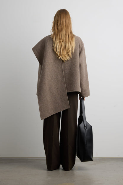 WOOL CASHMERE SCARF COAT