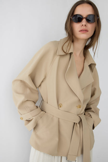 SHORT OVERSIZED TRENCH COAT