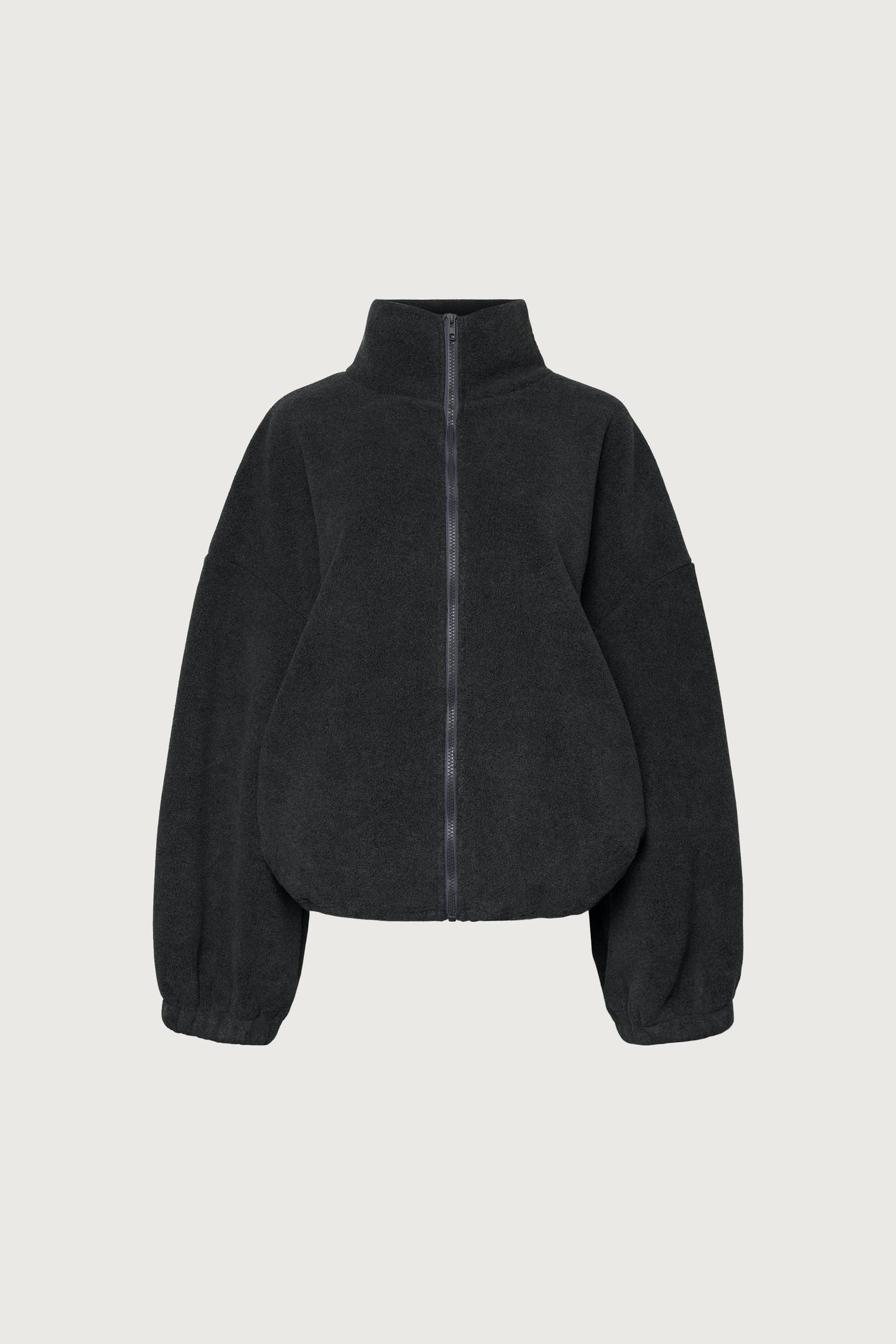 OVERSIZED FUNNEL NECK FLEECE JACKET