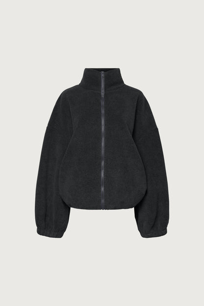 OVERSIZED FUNNEL NECK FLEECE JACKET