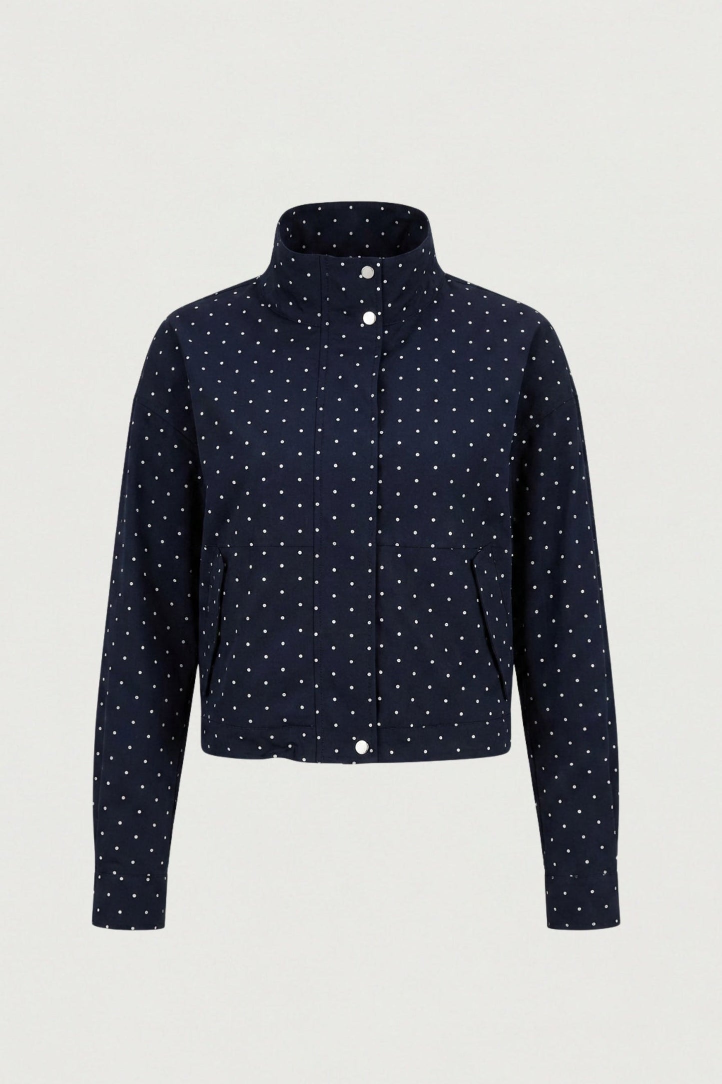 POLKA DOT FUNNEL NECK JACKET