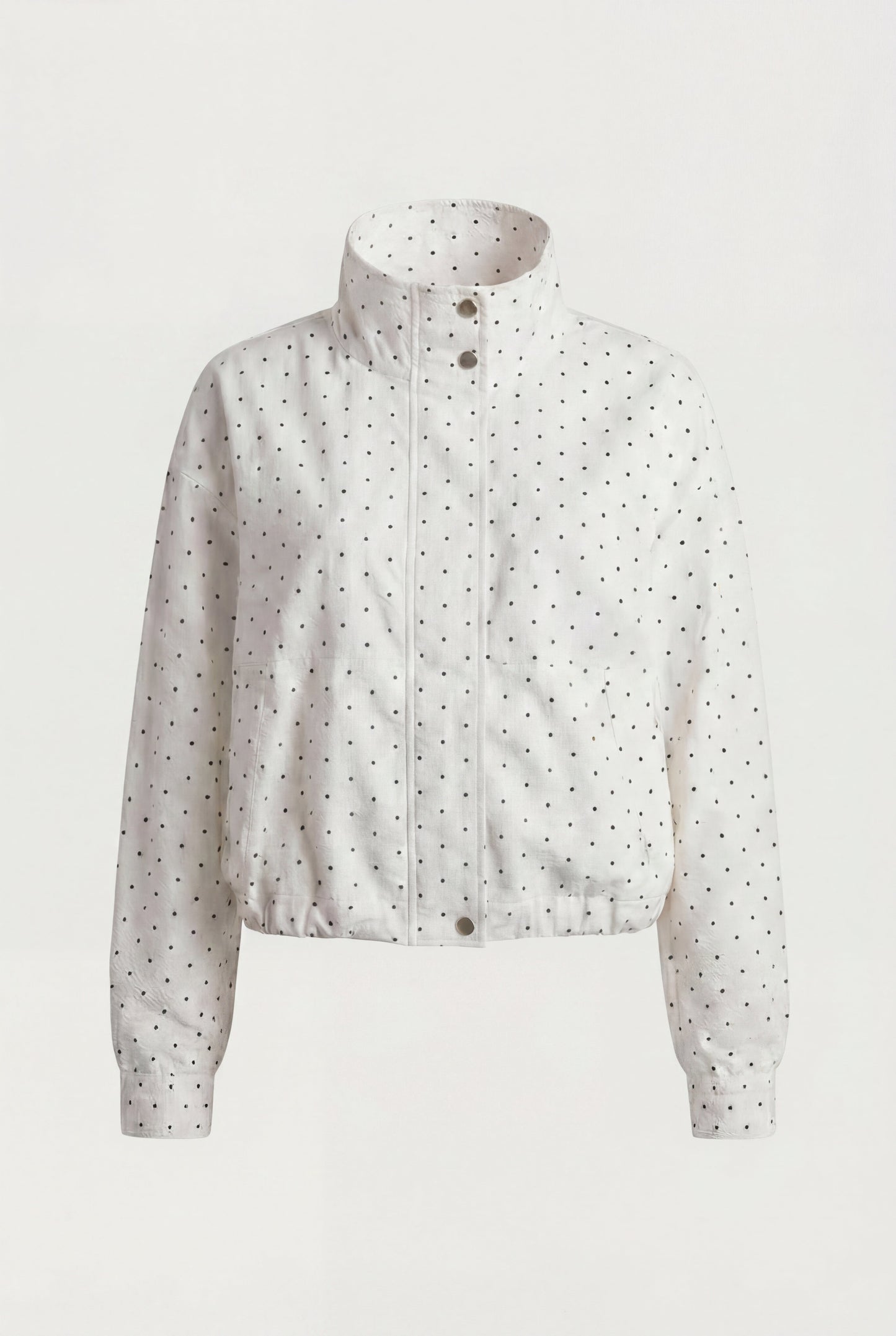 POLKA DOT FUNNEL NECK JACKET