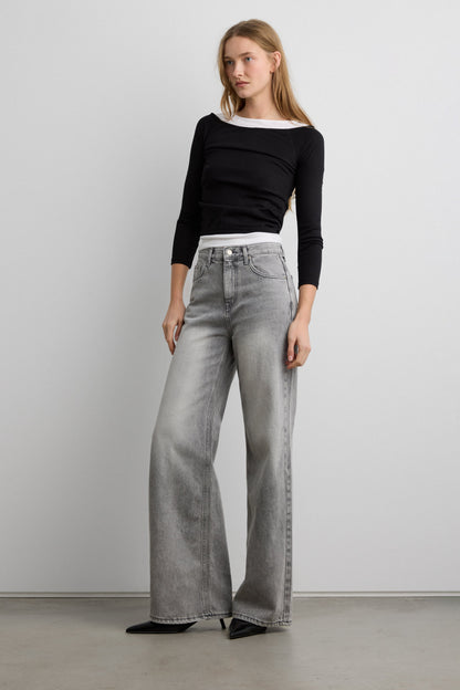 FADED WASH DENIM