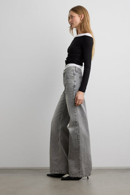 FADED WASH DENIM