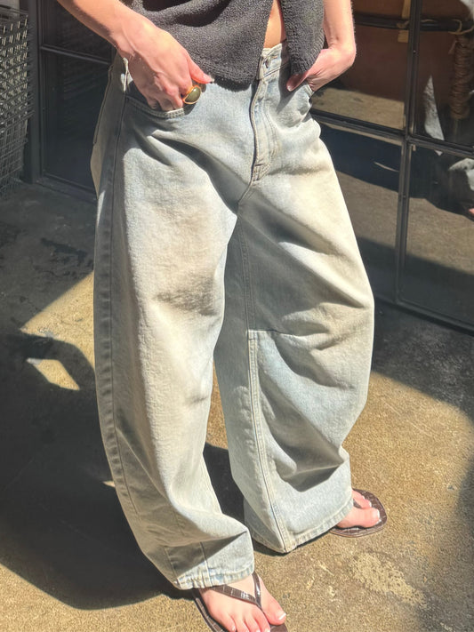 VINTAGE WASH BARREL JEAN