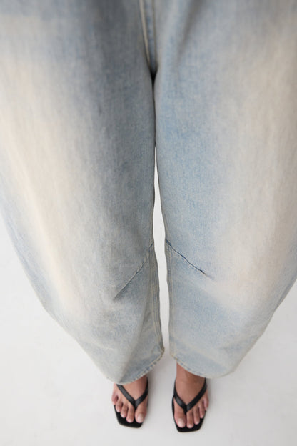 VINTAGE WASH BARREL JEAN