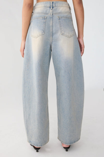 VINTAGE WASH BARREL JEAN