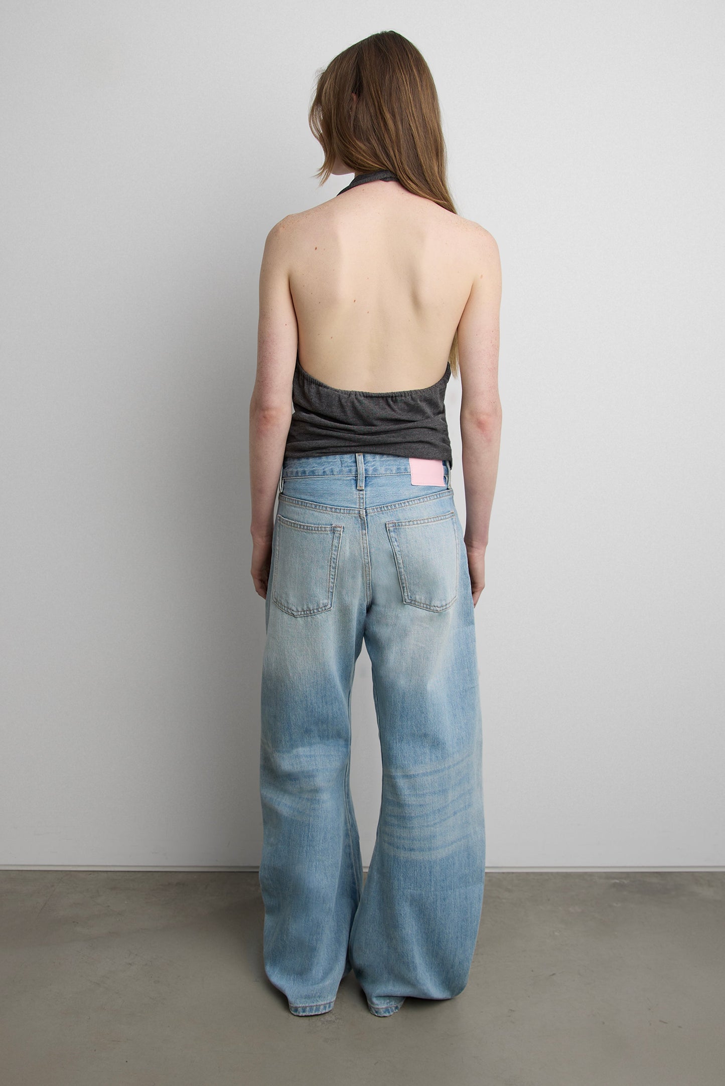 WIDE LEG JEAN WITH FRONT PANEL DETAIL