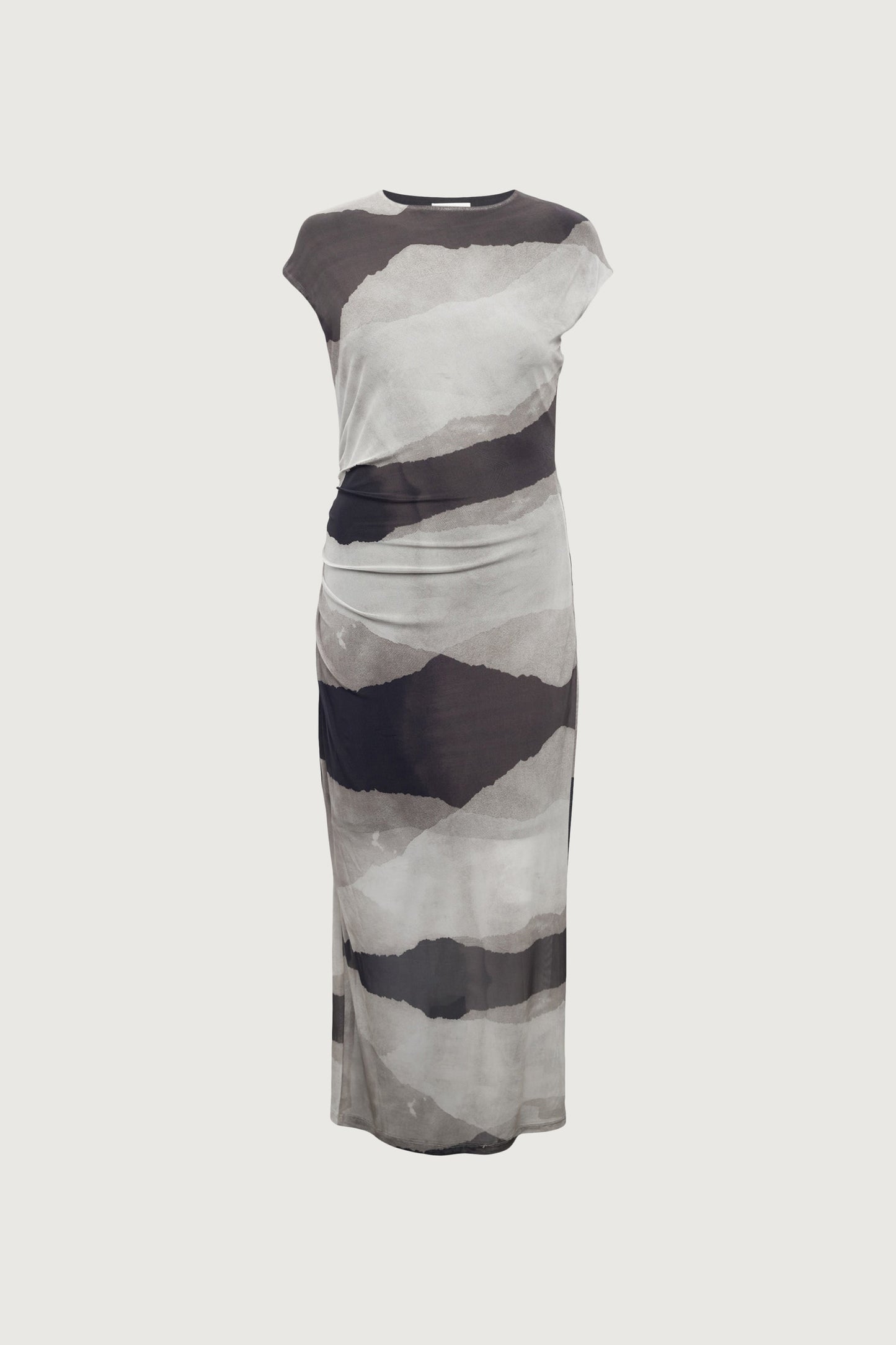 SLEEVELESS MESH MAXI DRESS