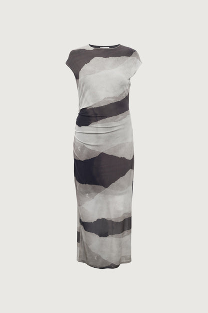 SLEEVELESS MESH MAXI DRESS