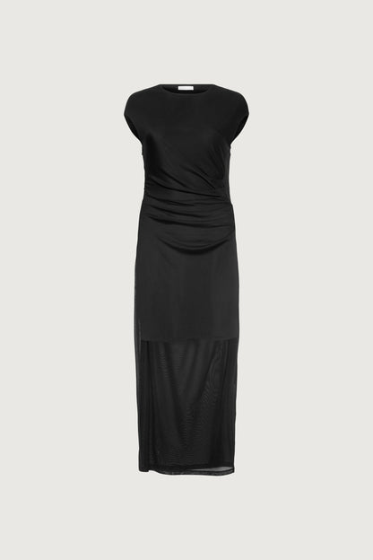 SLEEVELESS MESH MAXI DRESS