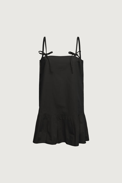 POPLIN MINI DRESS WITH BOW DETAILS