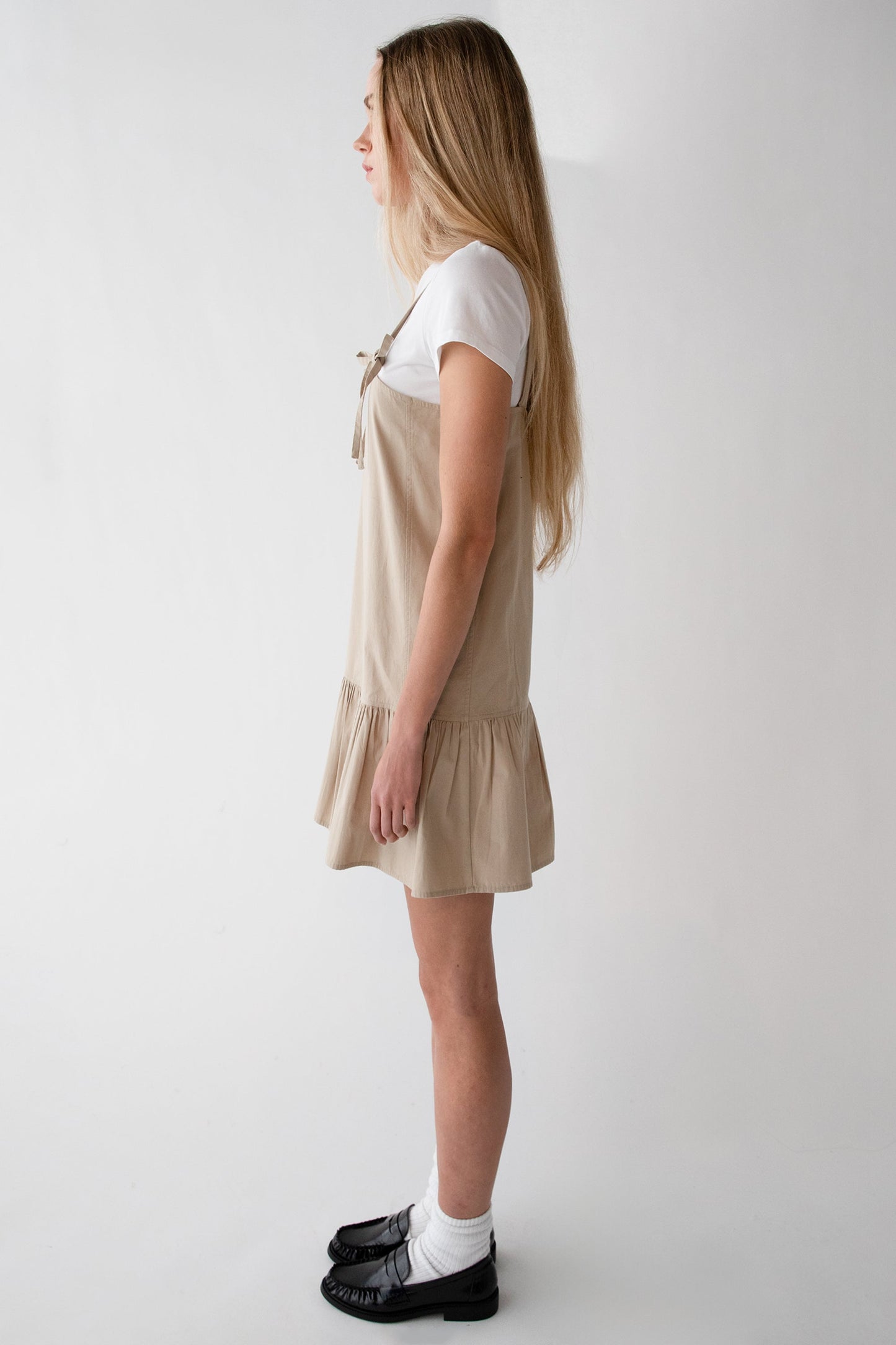 POPLIN MINI DRESS WITH BOW DETAILS