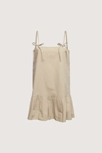 POPLIN MINI DRESS WITH BOW DETAILS