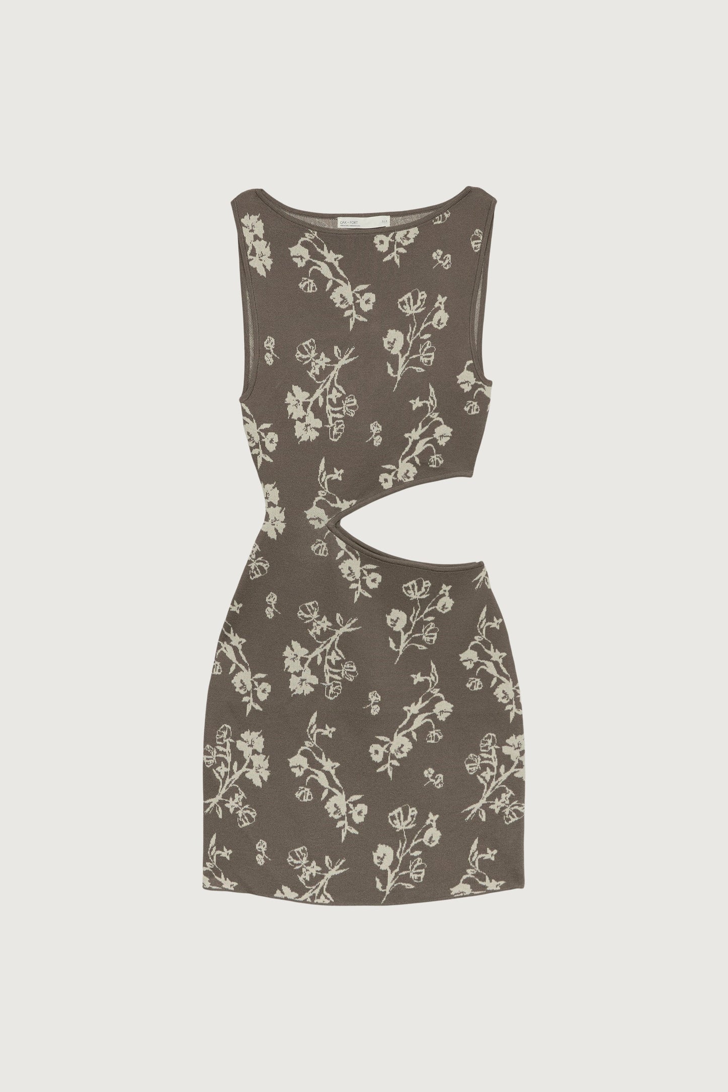 ONE SHOULDER KNIT MINI DRESS WITH CUTOUT