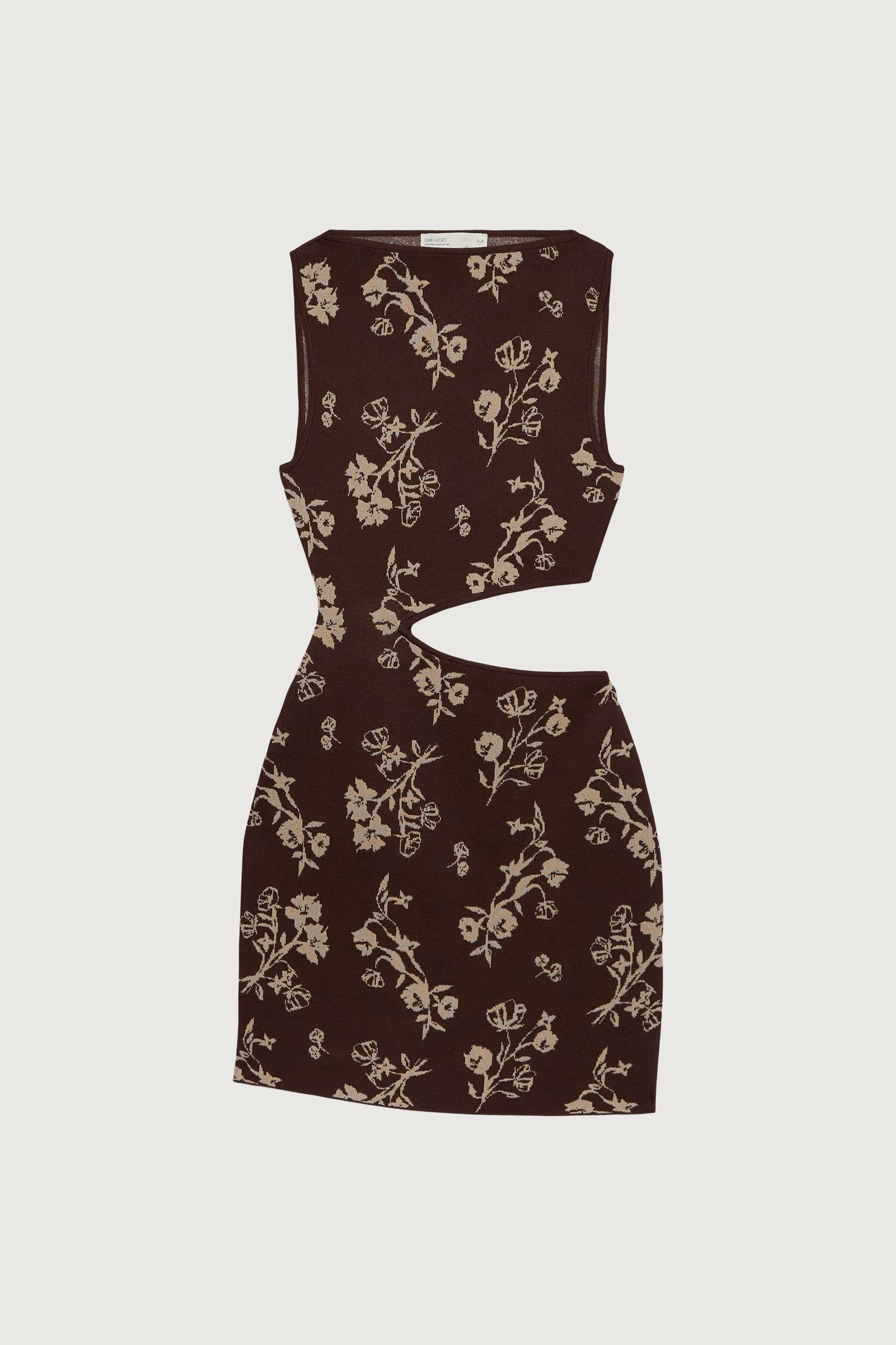 ONE SHOULDER KNIT MINI DRESS WITH CUTOUT