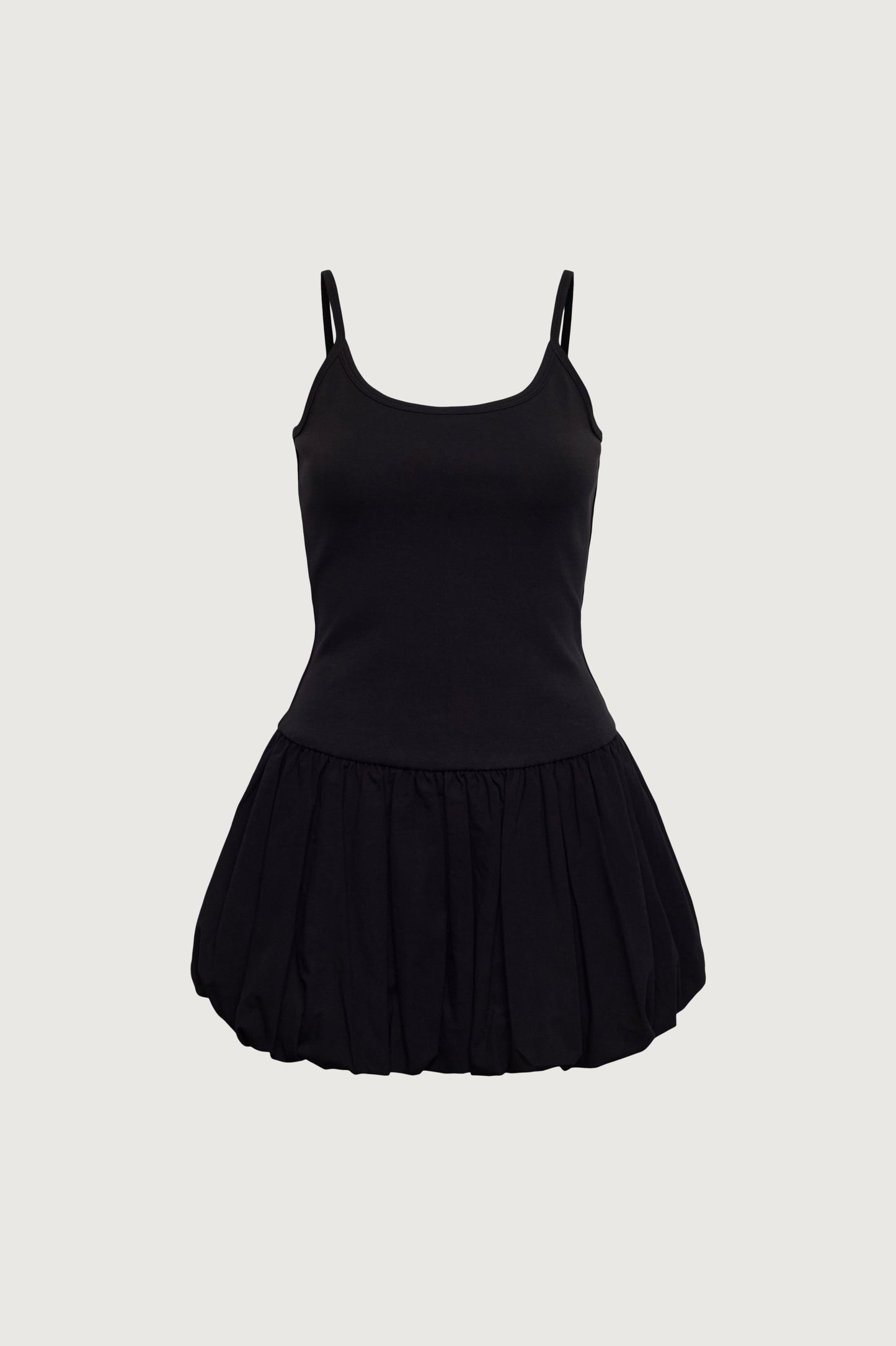 DROP WAIST BUBBLE HEM MINI DRESS