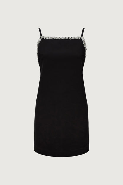 JEWELED MINI SHIFT DRESS