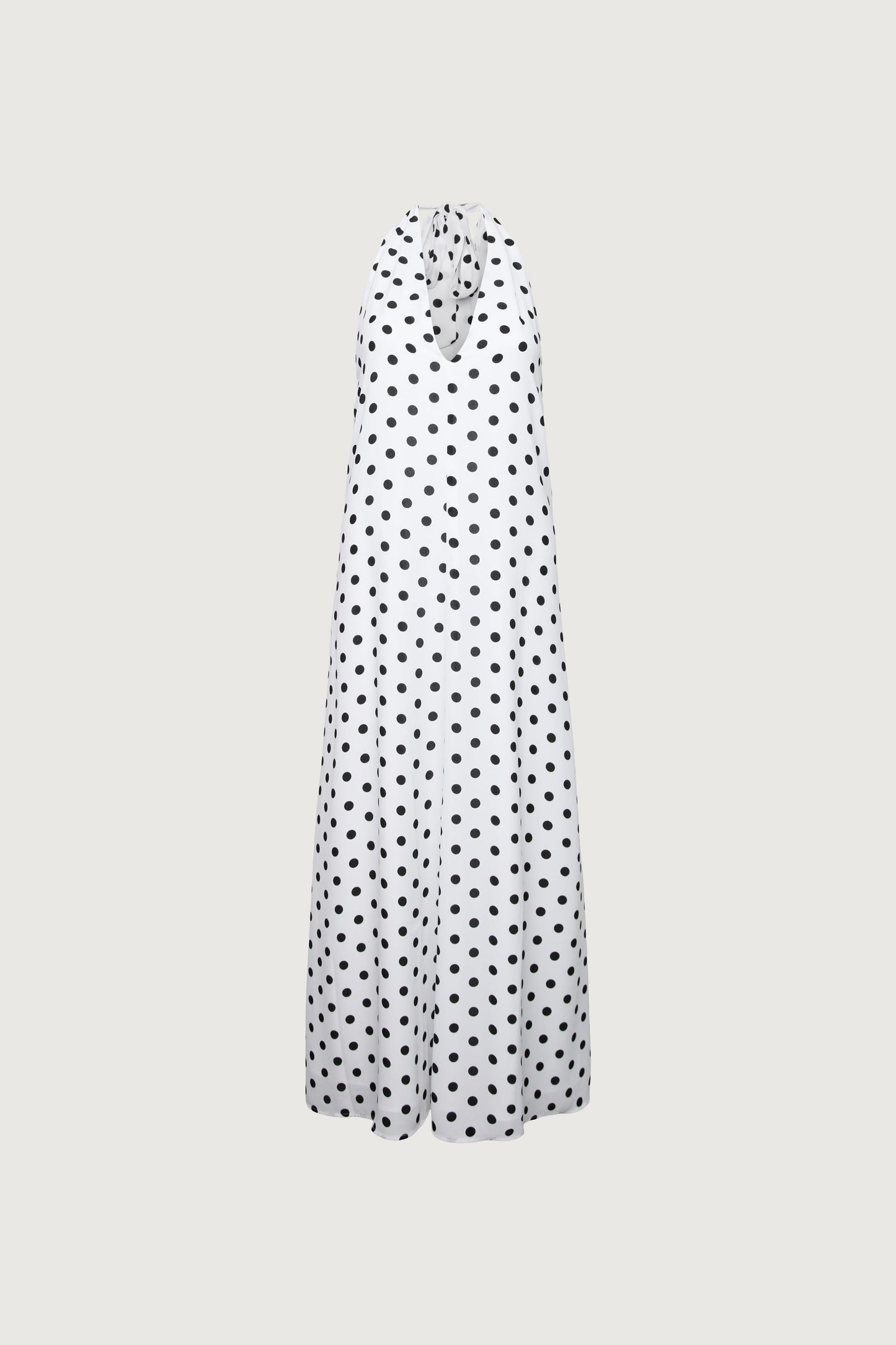 POLKA DOT V-NECK MAXI DRESS