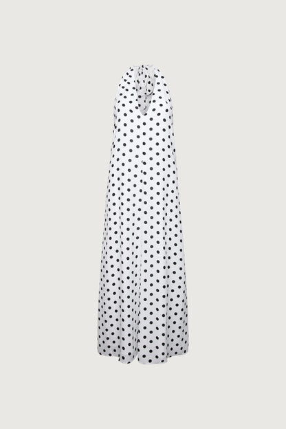 POLKA DOT V-NECK MAXI DRESS
