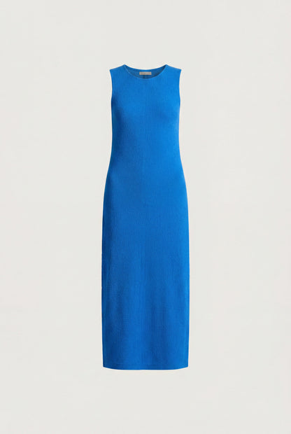 KNIT SLEEVELESS MIDI DRESS