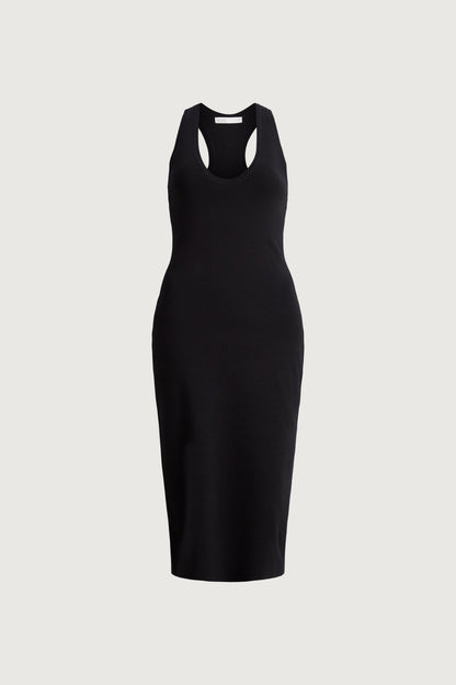 KNIT FORM RACERBACK MIDI DRESS