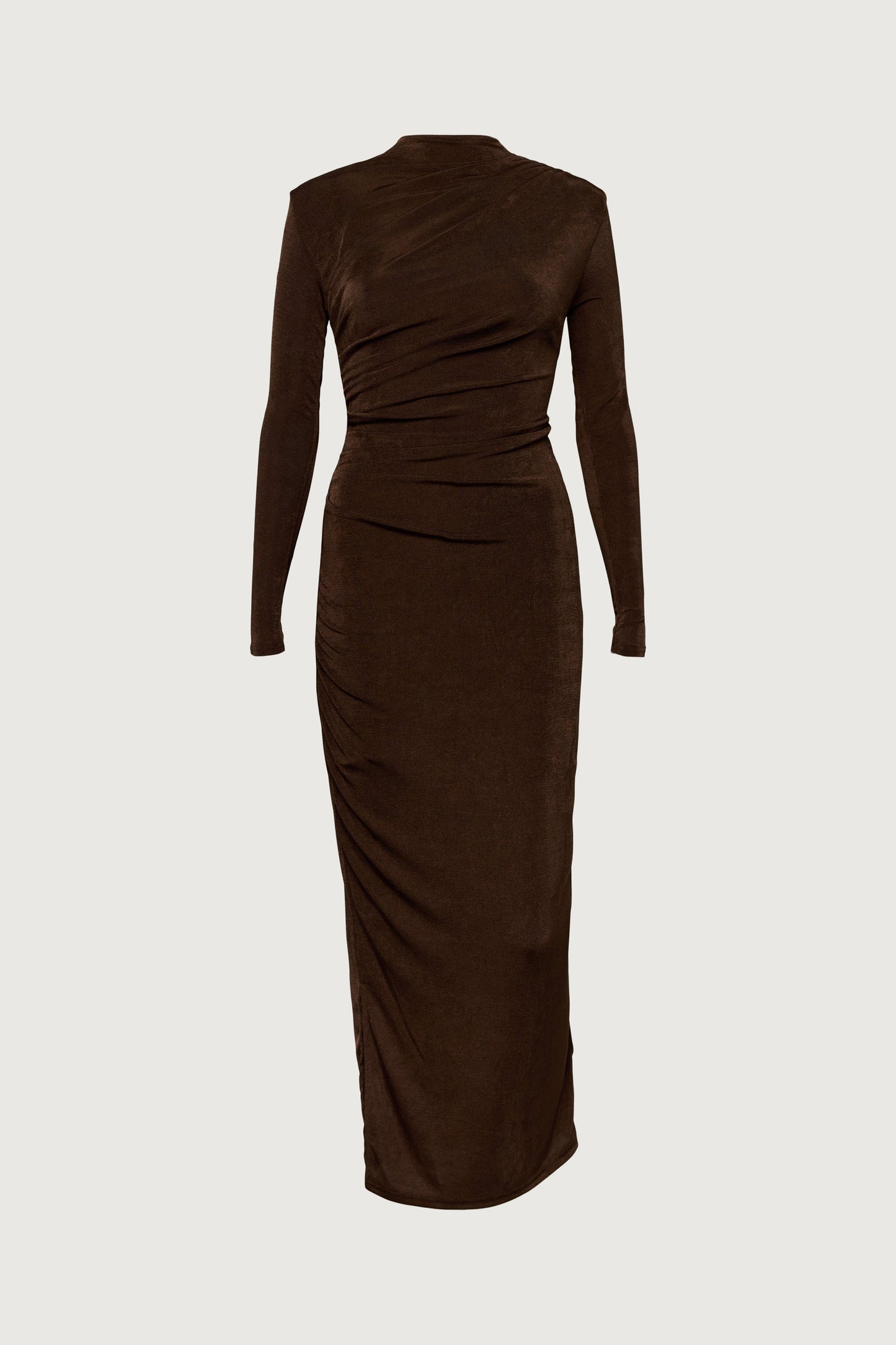 RUCHED WAIST MAXI JERSEY DRESS