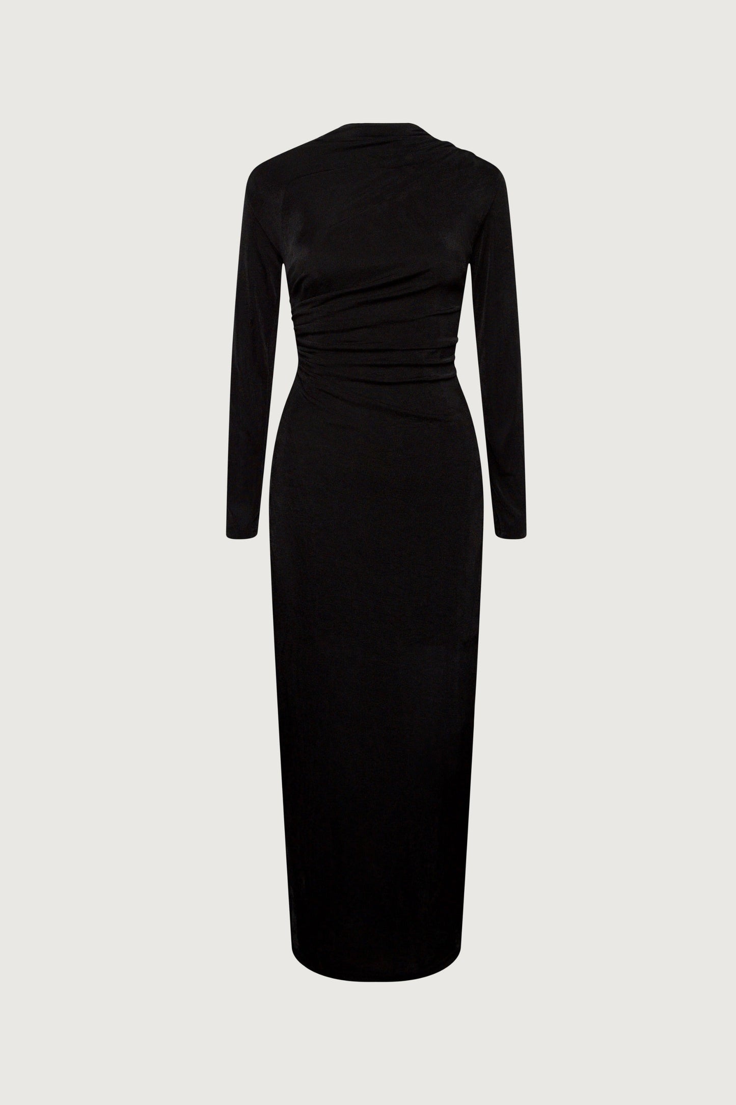 RUCHED WAIST MAXI JERSEY DRESS